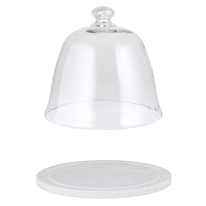 Marble + Glass Dome Cake Plate