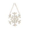 Distressed Wooden Snowflake Beaded Ornament