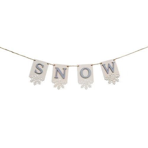 Horizontal Snow Tag Garland