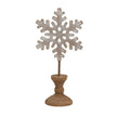 3/Set, Distressed Wooden Snowflake Spindles