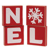 *4/Set, Sparkle NOEL Word Blocks