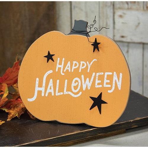 Happy Halloween Pumpkin Easel Sign