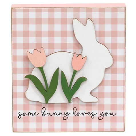 Some Bunny Loves You Bunny & Tulip Block