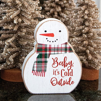 Baby It's Cold Outside Chunky Snowman Sitter