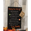 Family Fun Fall Metal Sign w/9 Magnets