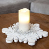 White Wooden Snowflake Riser, 12.5