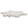 White Wooden Snowflake Riser, 12.5