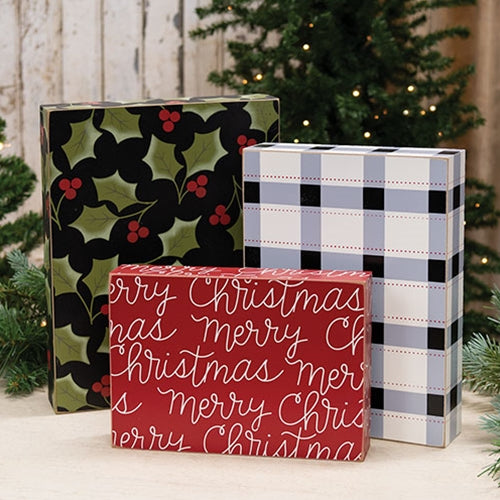 3/Set, Nesting Christmas Gift Box Risers