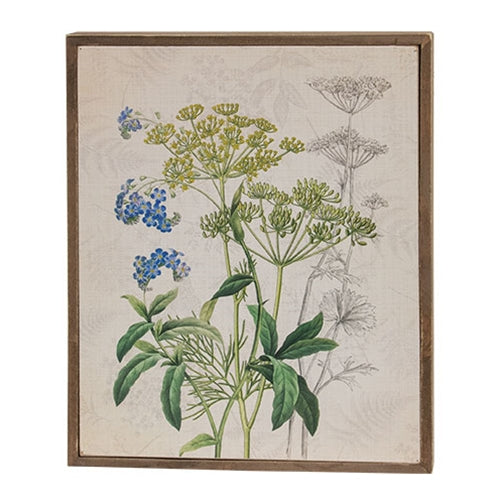 Forget-Me-Nots &amp; Dill Botanical Box Sign