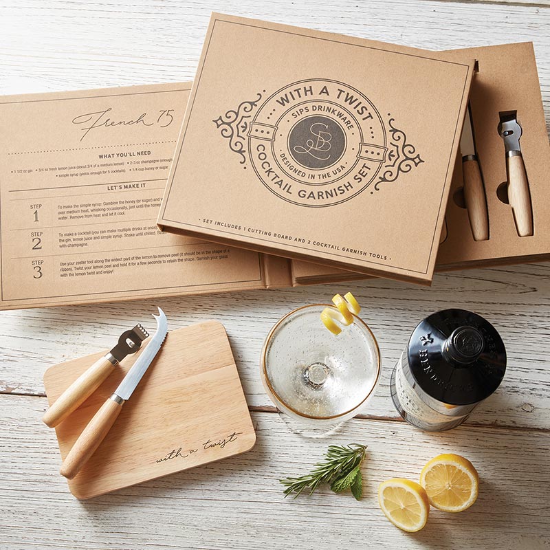 Cocktail Garnish Book Box - With a Twist