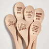 Wooden Baking Spoons - Bakers Gonna Bake Set of 2