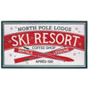 North Pole Lodge Ski Resort Metal Sign