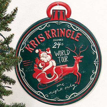 Kris Kringle World Tour Metal Sign