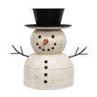 Distressed Painted Metal Top Hat Snowman