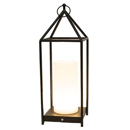 Black Metal Open Air Tri-Function LED Lantern