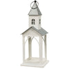 White Metal Church Pillar Lantern