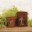 2/Set, Rusty Metal Pumpkin Cutout Buckets