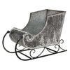 Embossed Snowy Pine Tree Metal Sleigh, Small