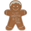 3/Set, Christmas Words Gingerbread Sitters