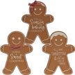 3/Set, Christmas Words Gingerbread Sitters