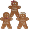 3/Set, Christmas Words Gingerbread Sitters