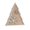 3/Set, Glittered Wooden Joy to the World & Snowflake Christmas Tree Sitters