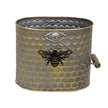 2/Set, Metal Oval Honeycomb Bee Buckets w/Handles