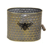 2/Set, Metal Oval Honeycomb Bee Buckets w/Handles