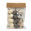 12/Pack, Cream & Gray Burlap Pumpkins, 1.5