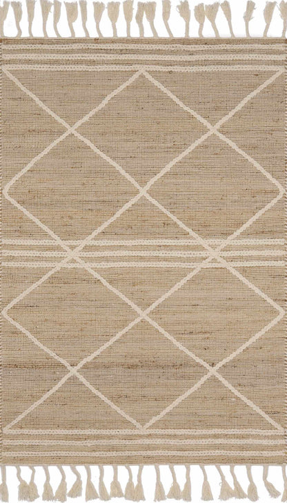 Gulnur Natural Jute&amp;Wool Trellis Rug - Clearance