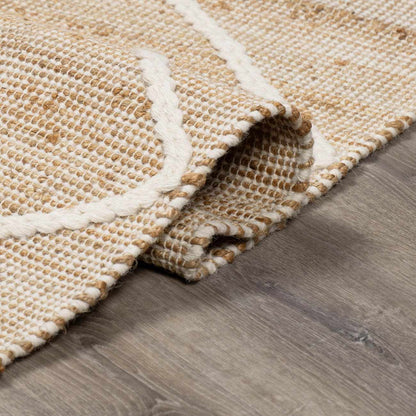 Gulnur Natural Jute&amp;Wool Trellis Rug - Clearance