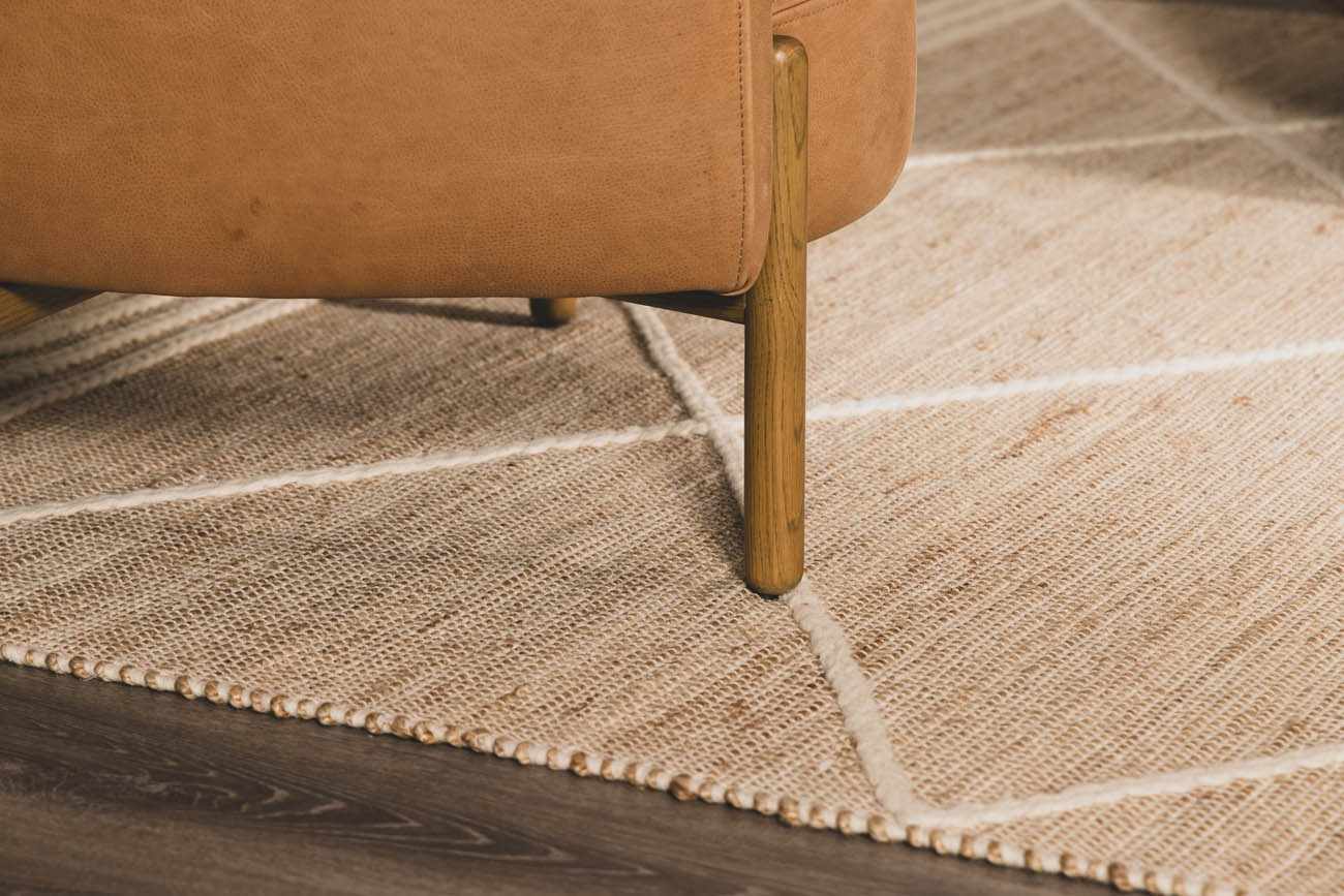 Gulnur Natural Jute&amp;Wool Trellis Rug - Clearance