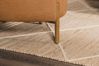 Gulnur Natural Jute&amp;Wool Trellis Rug - Clearance