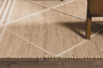 Gulnur Natural Jute&amp;Wool Trellis Rug - Clearance