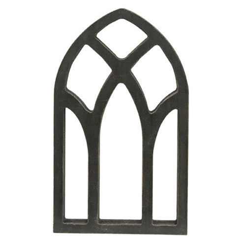 Large Distressed Black Wooden Gothic Frame