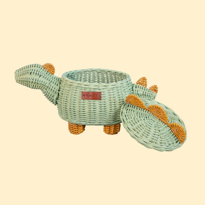 Dinosaur Basket Small - Mint Green