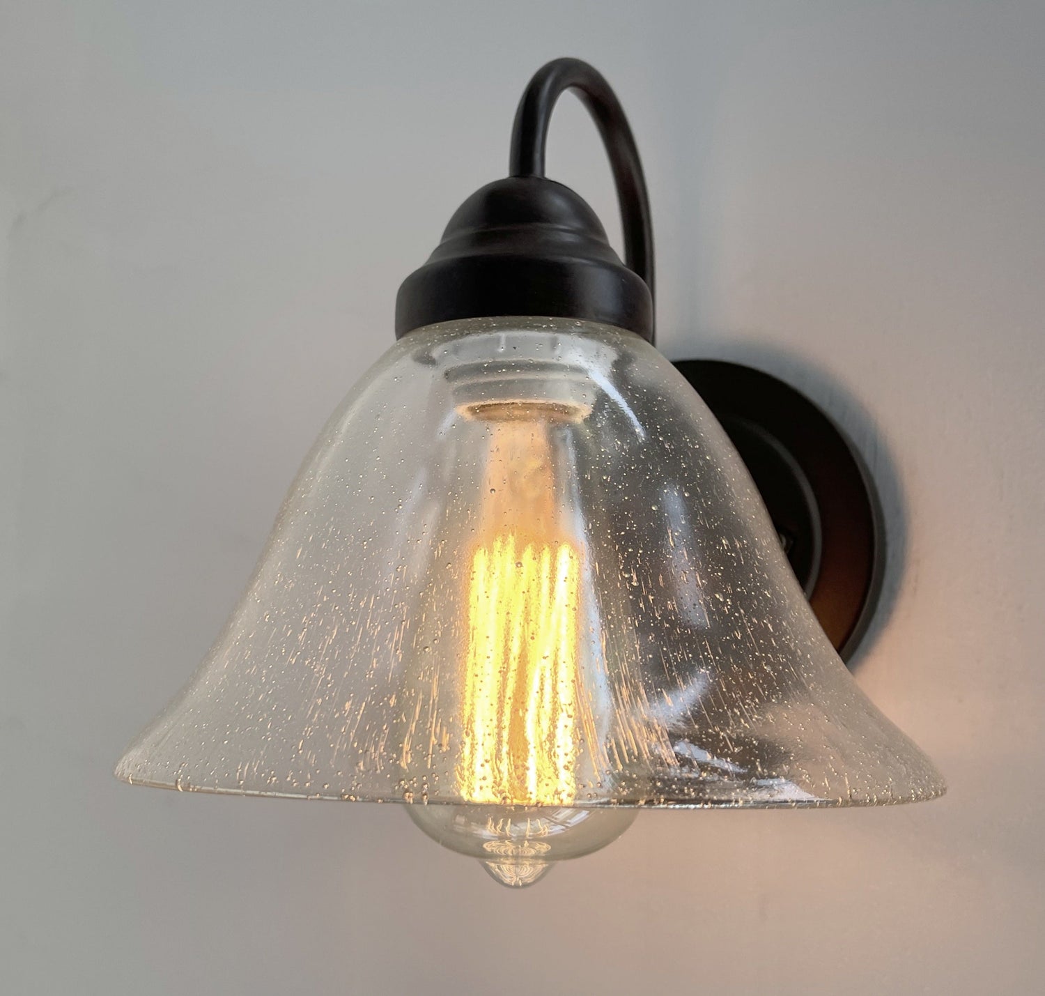 HEAVY SEEDED Antique Glass 1960&