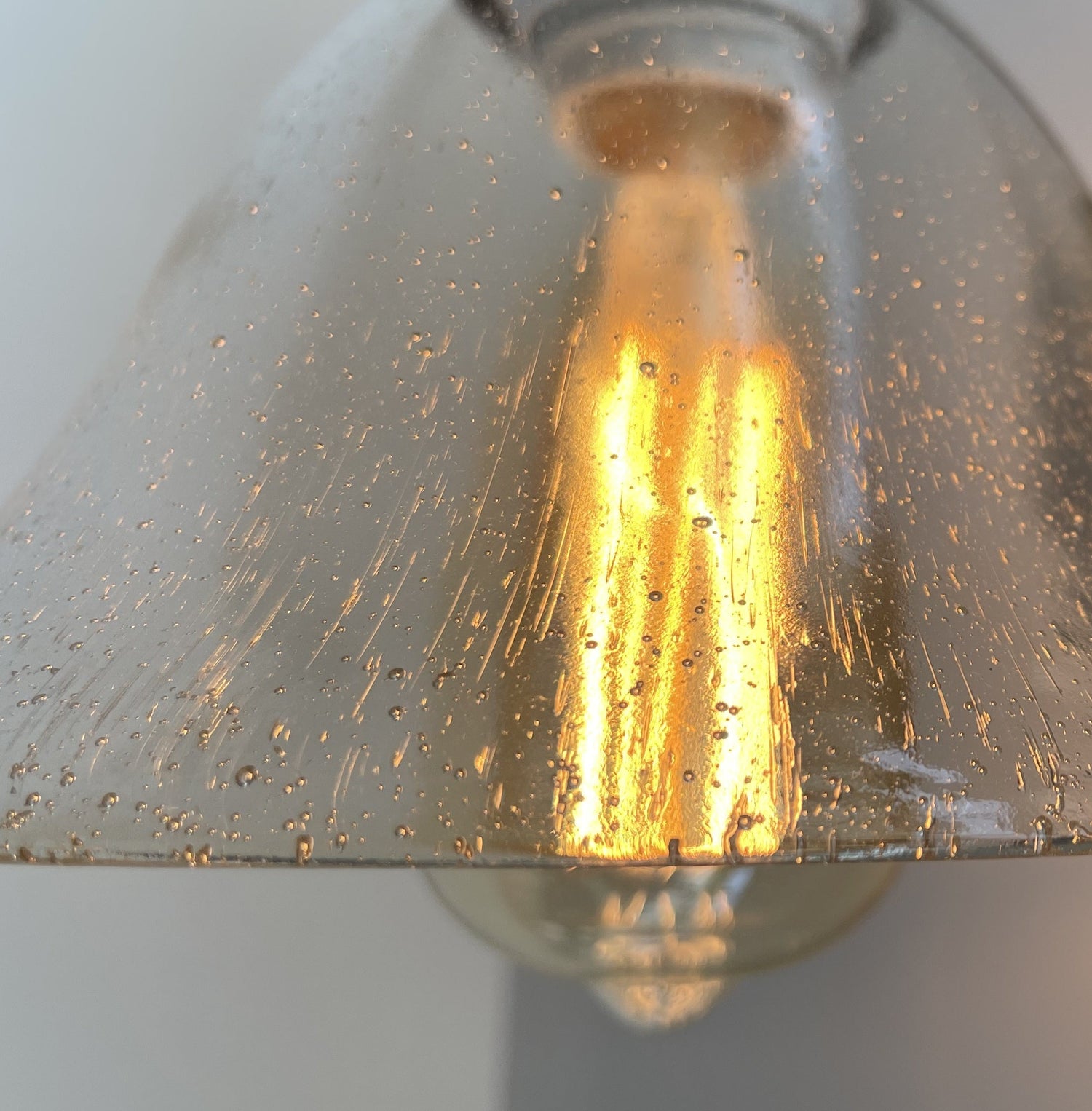 HEAVY SEEDED Antique Glass 1960&