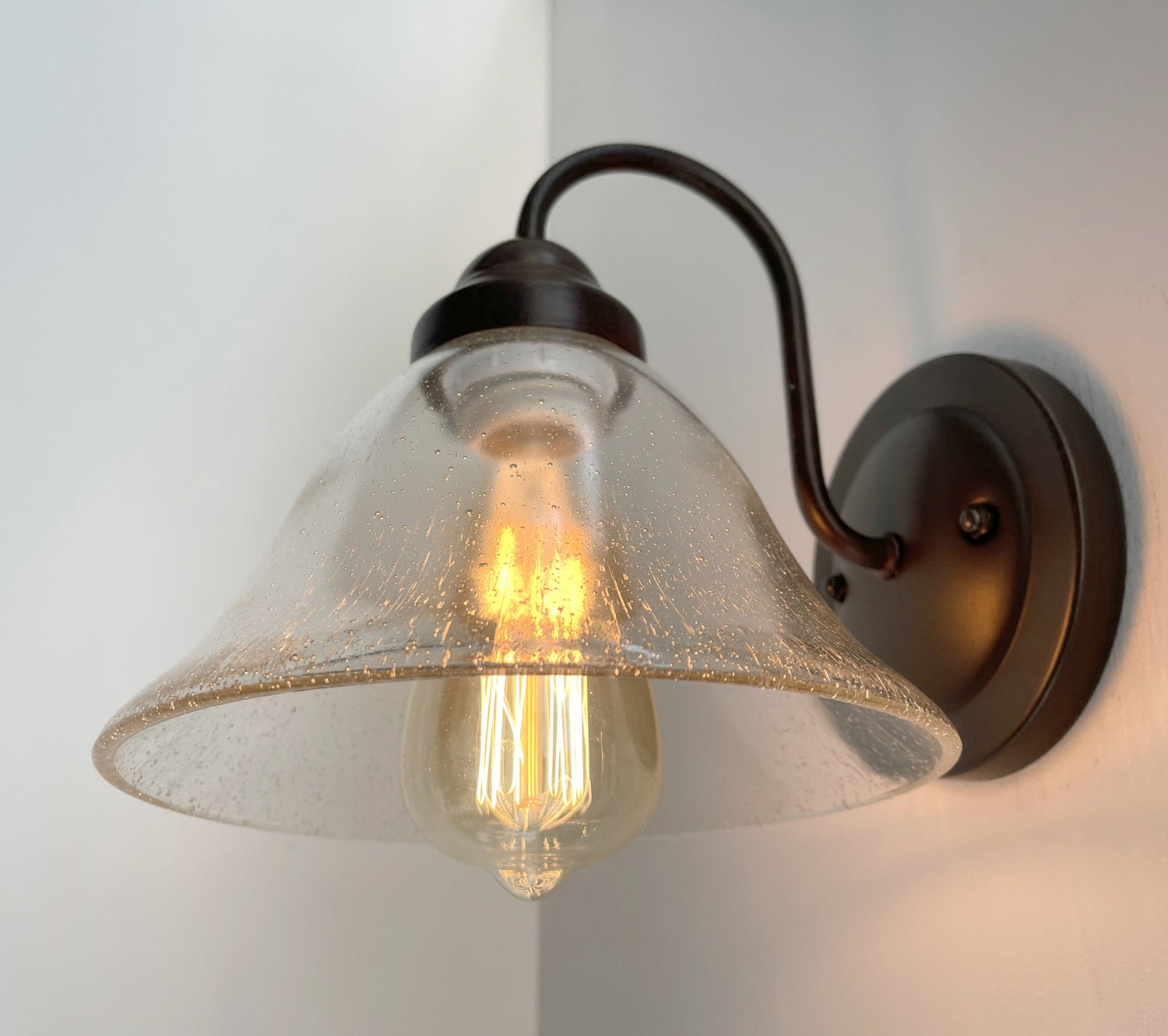 HEAVY SEEDED Antique Glass 1960&