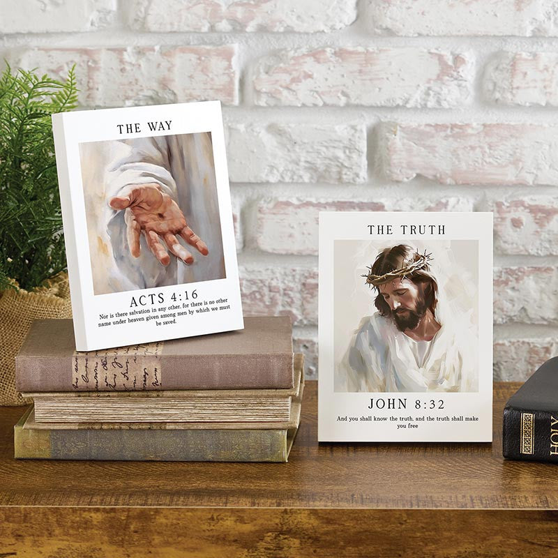 The Way The Truth The Life Collection Easel Block - John 8:32