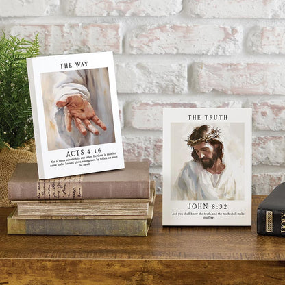 The Way The Truth The Life Collection Easel Block - John 8:32