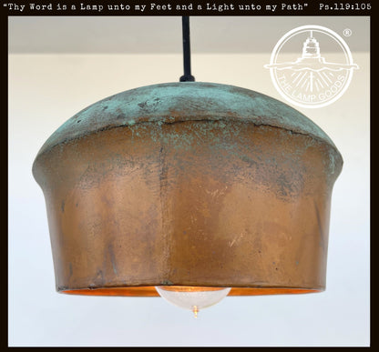 Handcrafted Copper Farmhouse Ceiling Light | 8.5" Flush Mount