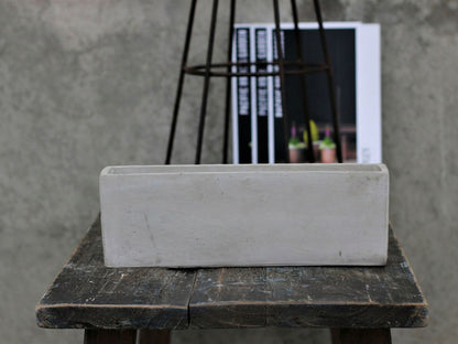 Low &amp; Mid Rectangular Concrete Planter By Plantatorem