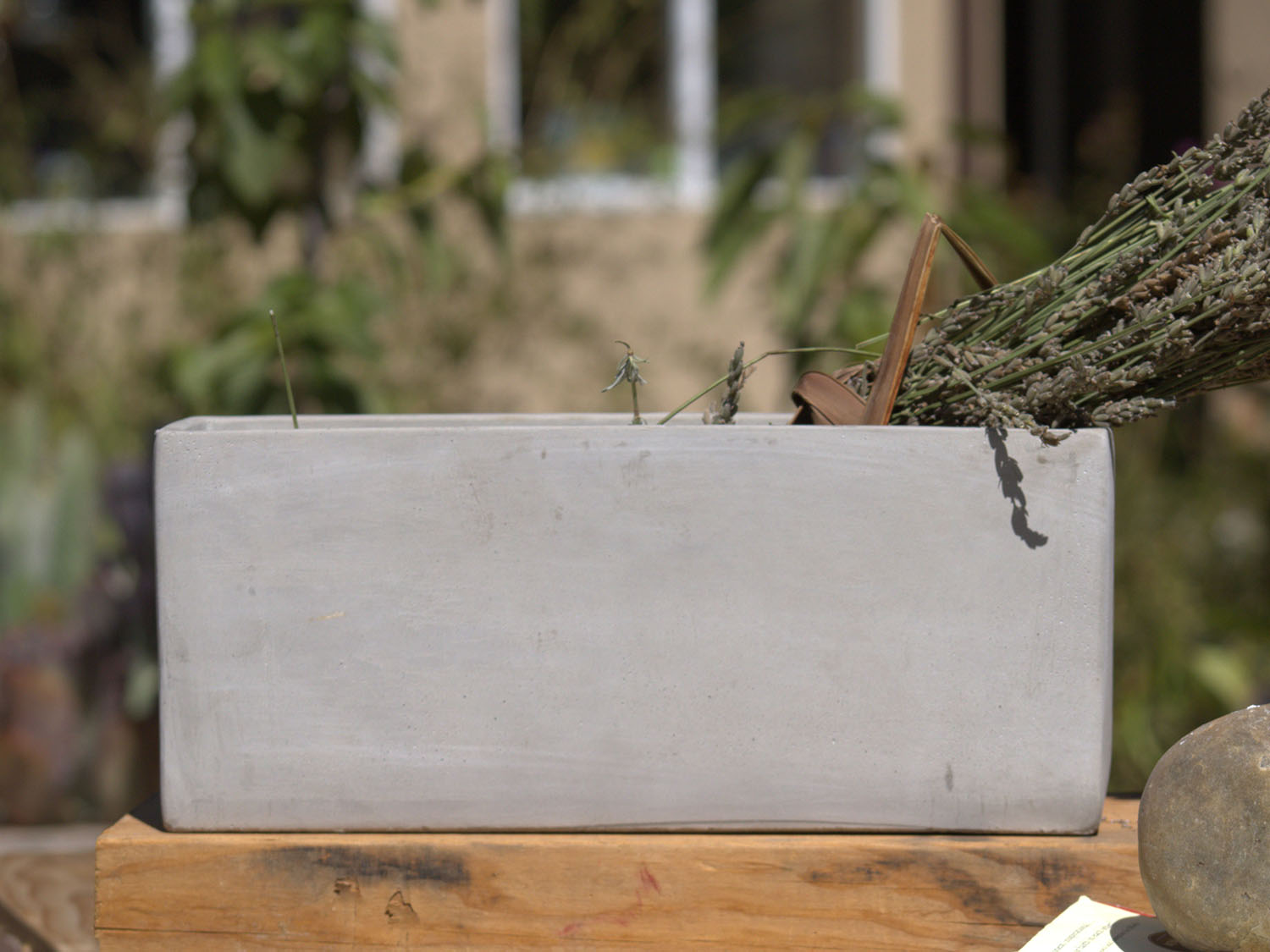 Low &amp; Mid Rectangular Concrete Planter By Plantatorem