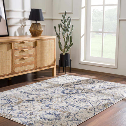 Georgiana Blue &amp; Beige Oushak Rug
