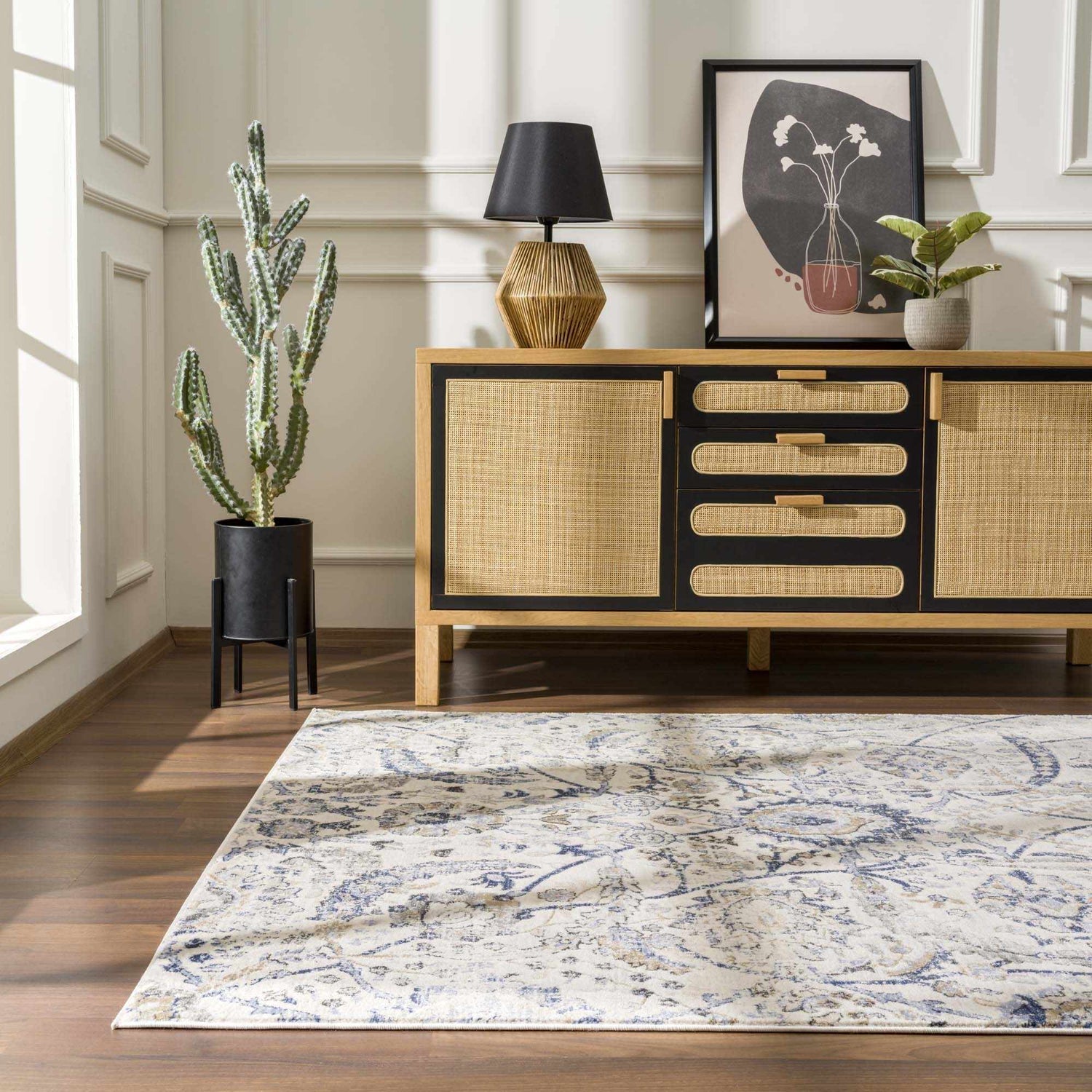 Georgiana Blue &amp; Beige Oushak Rug