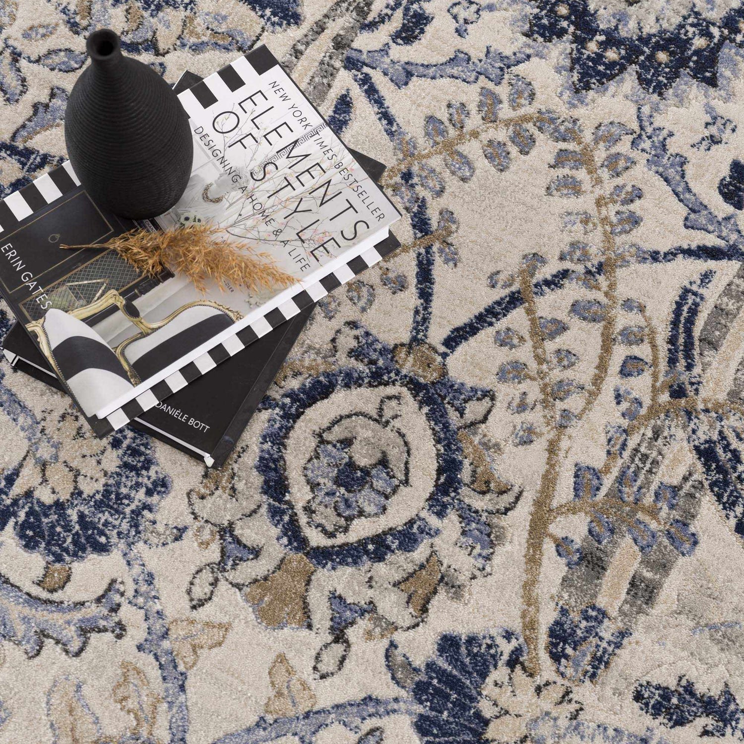 Georgiana Blue &amp; Beige Oushak Rug