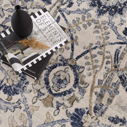 Georgiana Blue &amp; Beige Oushak Rug