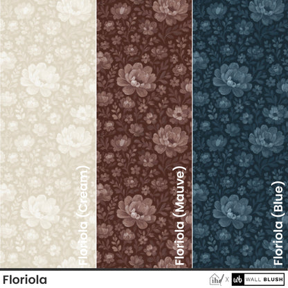 Floriola (Mauve) Wallpaper