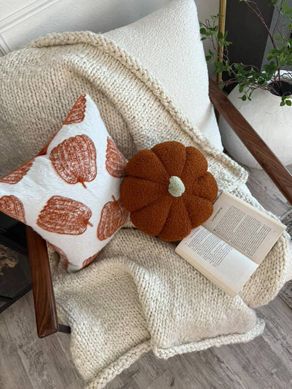 Sherpa Pumpkin &amp; Ghost Pillow Set
